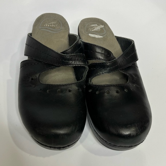 Dansko black leather mules clogs size 37 - Picture 2 of 9